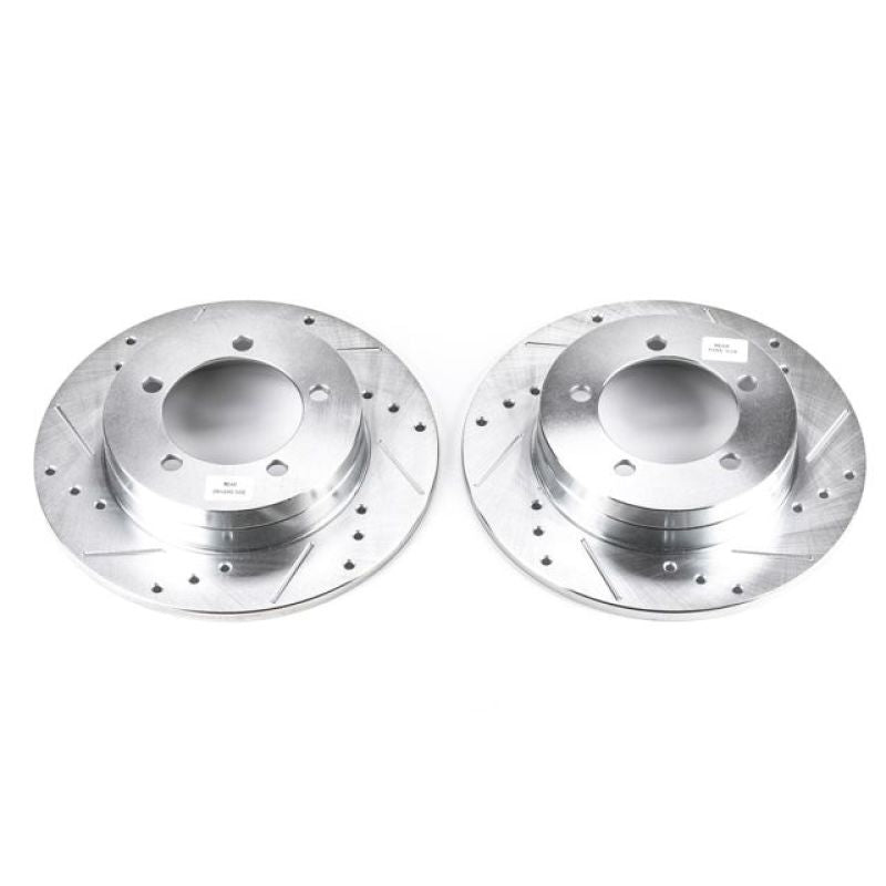 Power Stop 90-94 Eagle Talon Rear Evolution Drilled & Slotted Rotors - Pair Power Stop 90-94 Eagle Talon Rear Evolution Drilled & Slotted Rotors - Pair