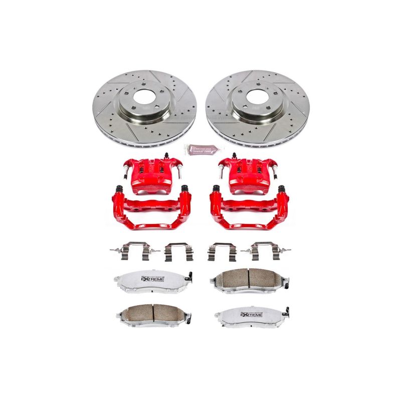 Power Stop 03-04 Infiniti M45 Front Z26 Street Warrior Brake Kit w/Calipers Power Stop 03-04 Infiniti M45 Front Z26 Street Warrior Brake Kit w/Calipers