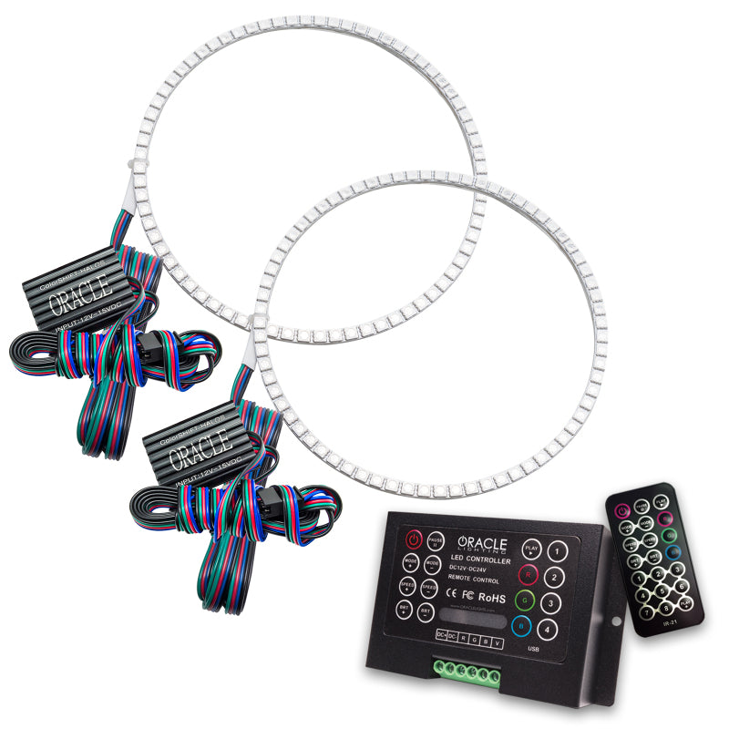 Oracle Jeep Wrangler JL/Gladiator JT LED Surface Mount Headlight Halo Kit ColorSHIFT 2 SEE WARRANTY Oracle Jeep Wrangler JL/Gladiator JT LED Surface Mount Headlight Halo Kit ColorSHIFT 2 SEE WARRANTY