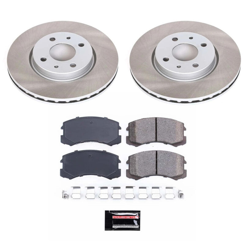 Power Stop 02-07 Mitsubishi Lancer Front Semi-Coated Rotor Kit Power Stop 02-07 Mitsubishi Lancer Front Semi-Coated Rotor Kit