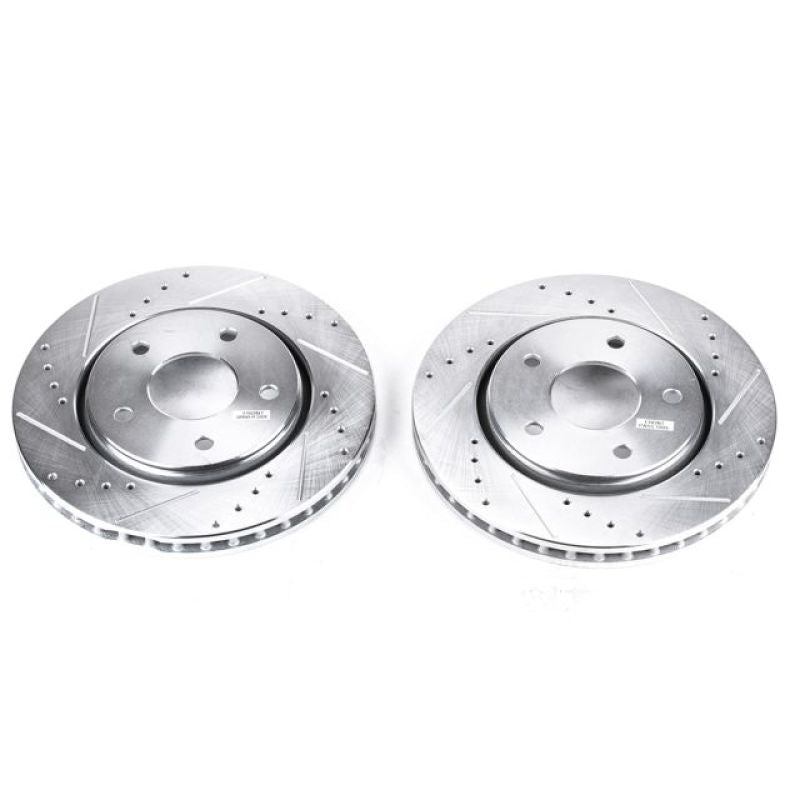 Power Stop 08-16 Chrysler Town & Country Front Evolution Drilled & Slotted Rotors - Pair Power Stop 08-16 Chrysler Town & Country Front Evolution Drilled & Slotted Rotors - Pair