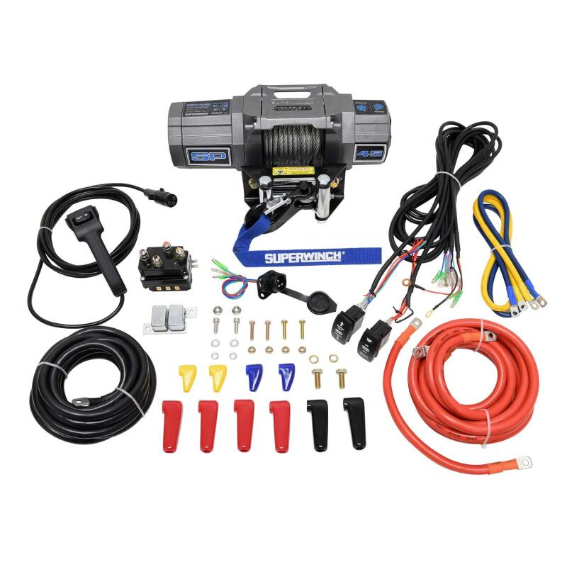 Superwinch 4500 LBS 12V DC 15/64in x 40ft Steel Rope Roller Fairlead SP 45 Winch Superwinch 4500 LBS 12V DC 15/64in x 40ft Steel Rope Roller Fairlead SP 45 Winch