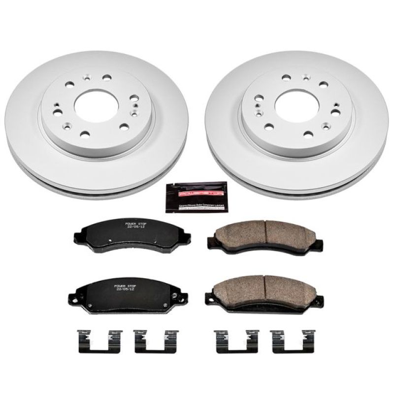 Power Stop 07-08 Cadillac Escalade Front Z17 Evolution Geomet Coated Brake Kit Power Stop 07-08 Cadillac Escalade Front Z17 Evolution Geomet Coated Brake Kit