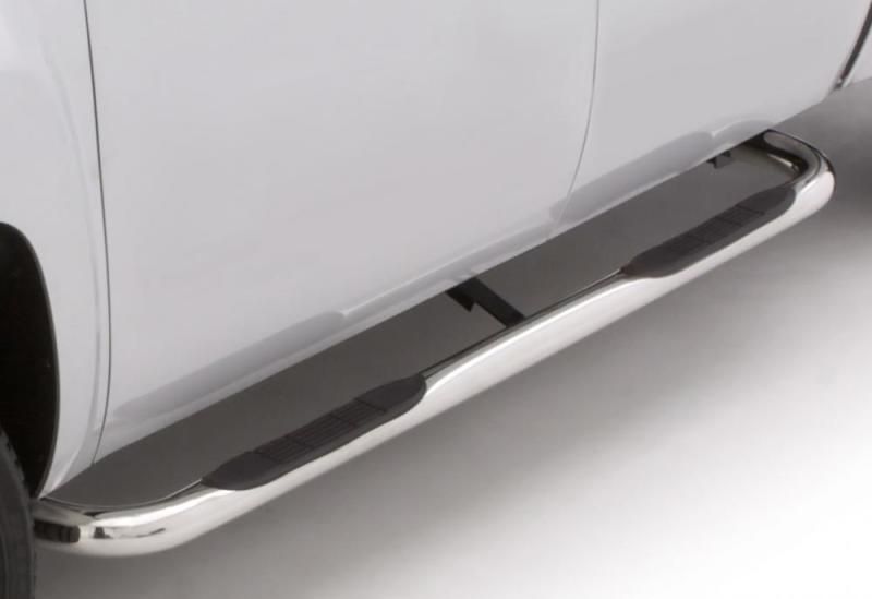 Lund 94-02 Dodge Ram 2500 Quad Cab 3in. Round Bent SS Nerf Bars - Polished Lund 94-02 Dodge Ram 2500 Quad Cab 3in. Round Bent SS Nerf Bars - Polished