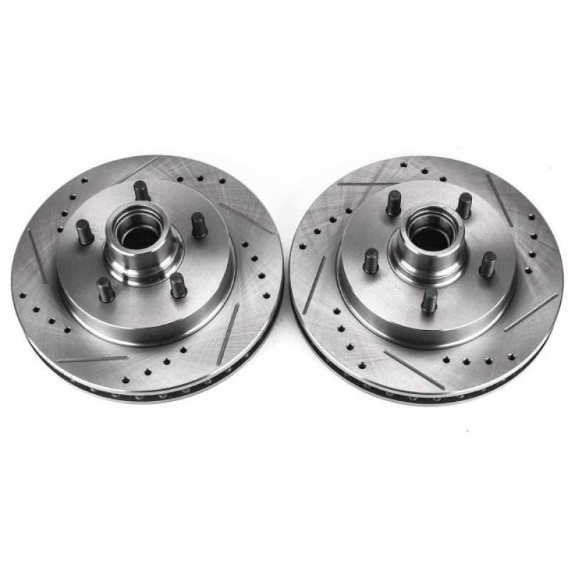Power Stop 98-02 Chevrolet Camaro Rear Evolution Drilled & Slotted Rotors - Pair Power Stop 98-02 Chevrolet Camaro Rear Evolution Drilled & Slotted Rotors - Pair