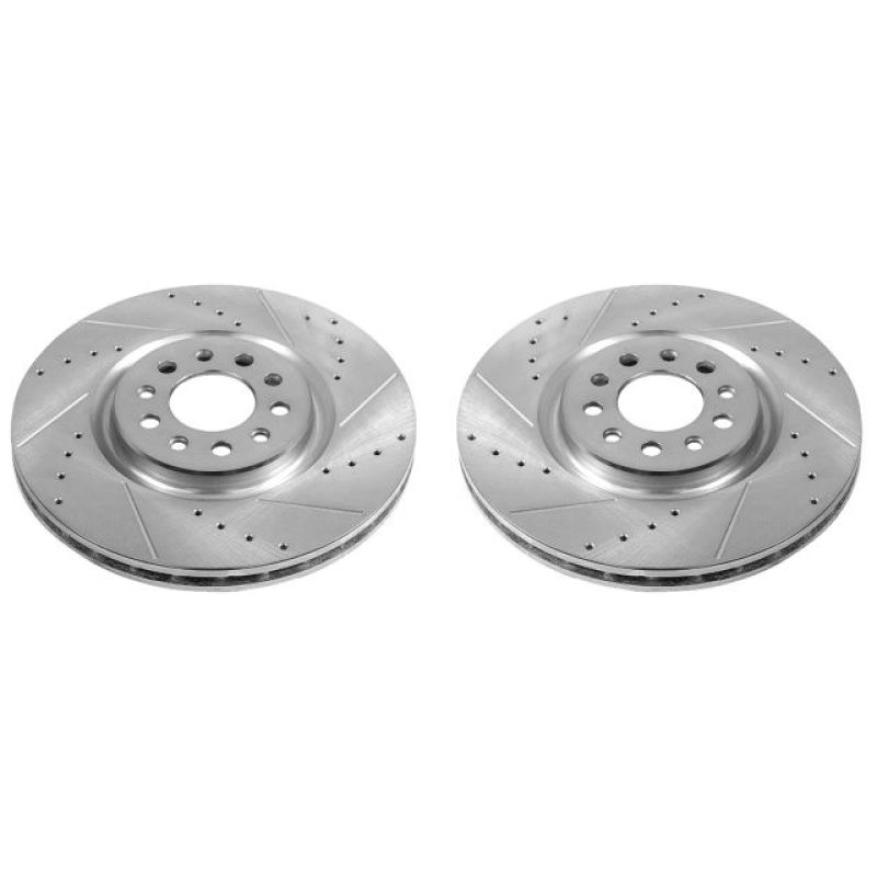 Power Stop 15-17 Chrysler 200 Front Evolution Drilled & Slotted Rotors - Pair Power Stop 15-17 Chrysler 200 Front Evolution Drilled & Slotted Rotors - Pair