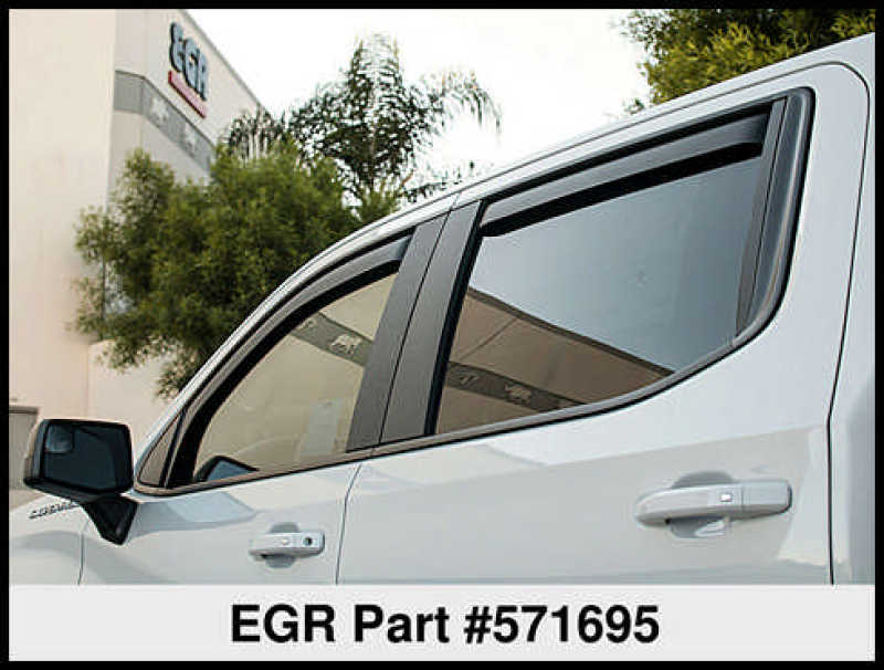 EGR 2019 Chevy 1500 Crew Cab In-Channel Window Visors - Matte EGR 2019 Chevy 1500 Crew Cab In-Channel Window Visors - Matte