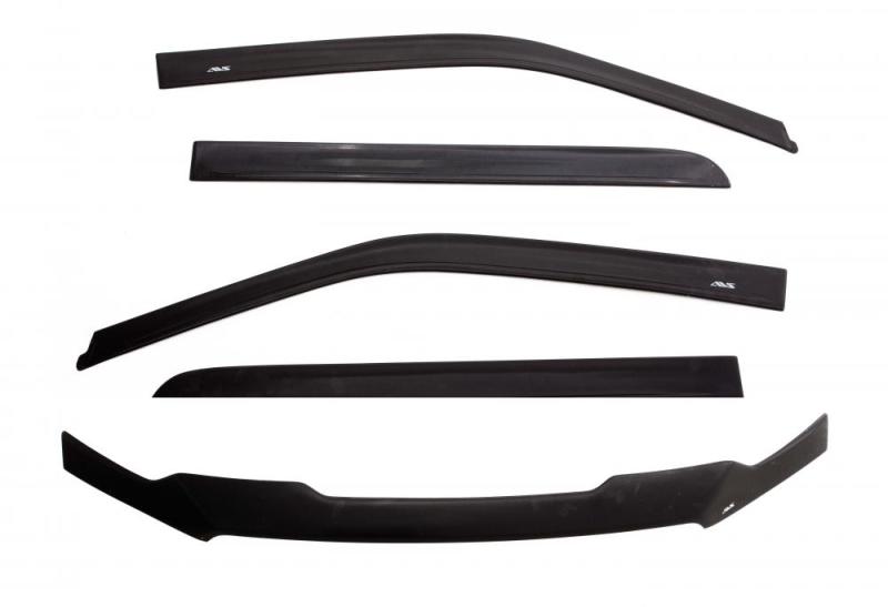 AVS 15-18 Chevy Silverado 2500 Crew Cab Ventvisor & Aeroskin Deflector Combo Kit - Matte Black AVS 15-18 Chevy Silverado 2500 Crew Cab Ventvisor & Aeroskin Deflector Combo Kit - Matte Black