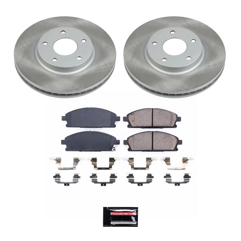 Power Stop 04-09 Nissan Quest Front Semi-Coated Rotor Kit Power Stop 04-09 Nissan Quest Front Semi-Coated Rotor Kit