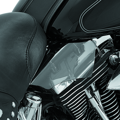 Kuryakyn Saddle Shields Heat Deflectors 00-17 Softail Smoke