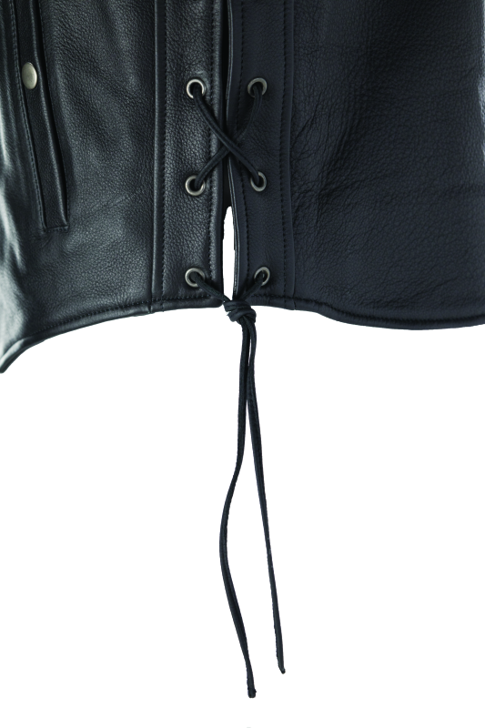 Kuryakyn Leather By River Road Old Skool Leather Vest Black - Large Kuryakyn Leather By River Road Old Skool Leather Vest Black - Large