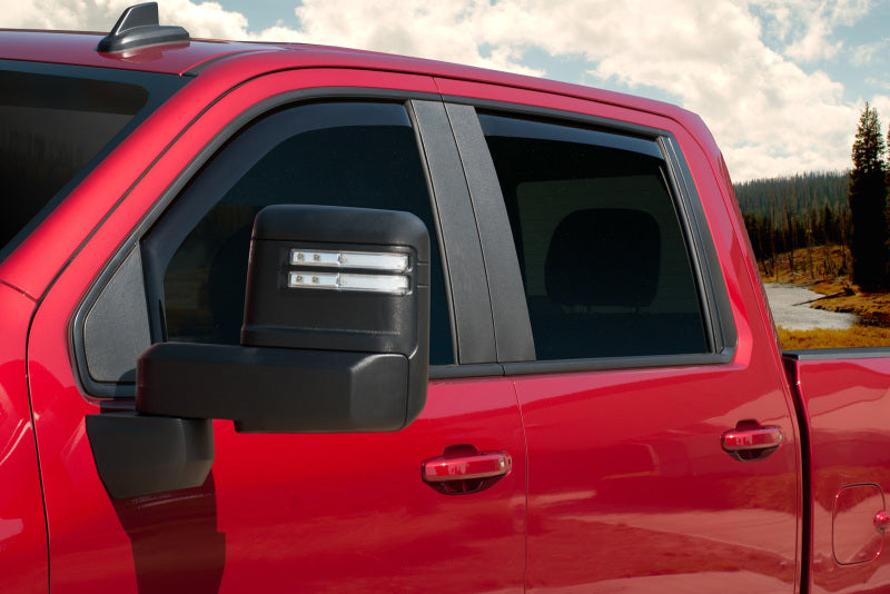 EGR 2019 Chevy 1500 Crew Cab In-Channel Window Visors - Dark Smoke EGR 2019 Chevy 1500 Crew Cab In-Channel Window Visors - Dark Smoke