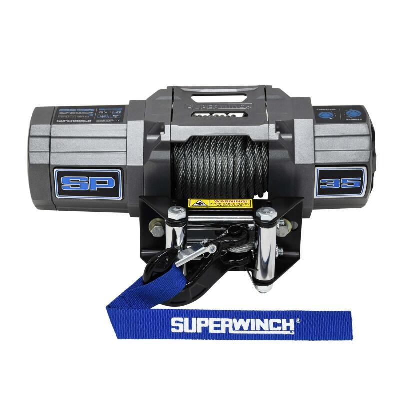 Superwinch 3500 LBS 12V DC 7/32in x 40ft Steel Rope Roller Fairlead SP 35 Winch Superwinch 3500 LBS 12V DC 7/32in x 40ft Steel Rope Roller Fairlead SP 35 Winch