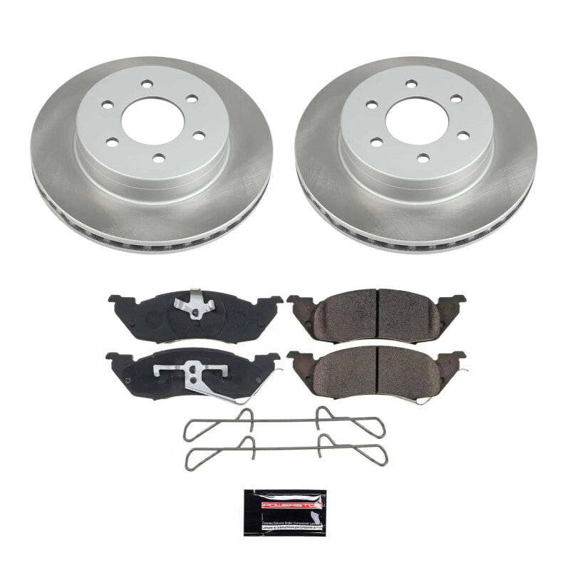 Power Stop 97-98 Dodge Dakota Front Semi-Coated Rotor Kit Power Stop 97-98 Dodge Dakota Front Semi-Coated Rotor Kit