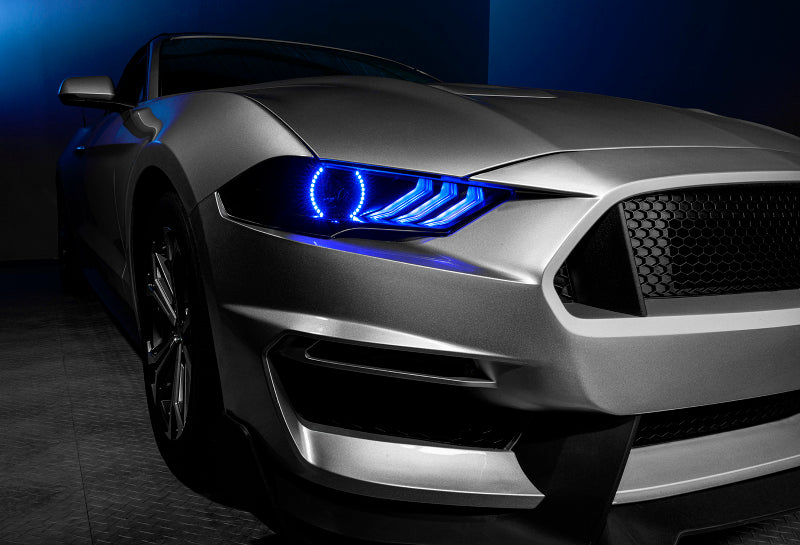 Oracle 18-21 Ford Mustang Dynamic DRL w/ Halo Kit & Sequential Turn Signal - ColorSHIFT Oracle 18-21 Ford Mustang Dynamic DRL w/ Halo Kit & Sequential Turn Signal - ColorSHIFT