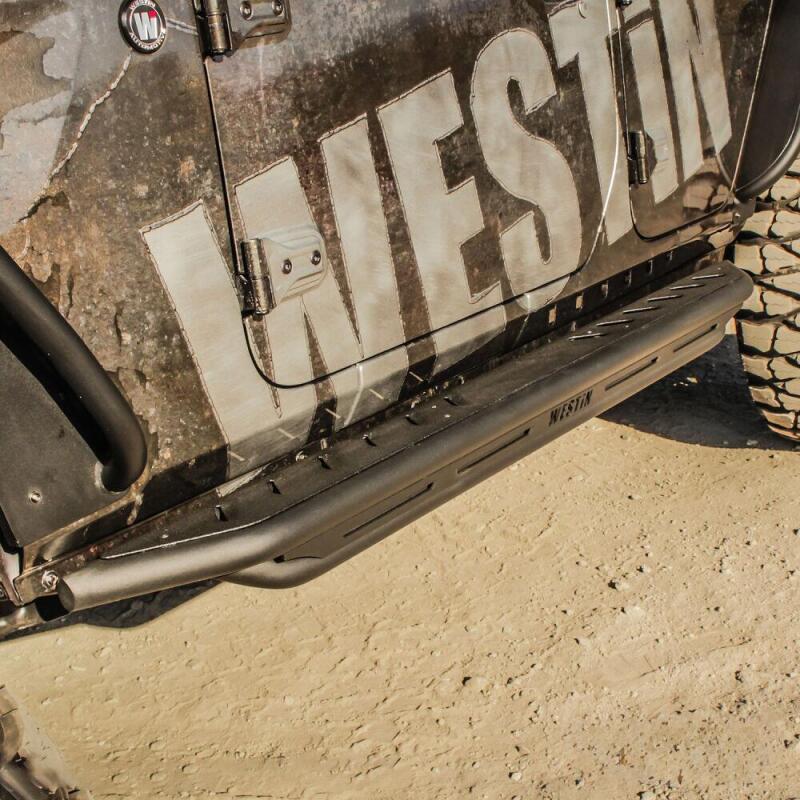 Westin/Snyper 2018+ Jeep Wrangler JL Unlimited 4DR Triple Tube Rock Rail Steps - Textured Black Westin/Snyper 2018+ Jeep Wrangler JL Unlimited 4DR Triple Tube Rock Rail Steps - Textured Black