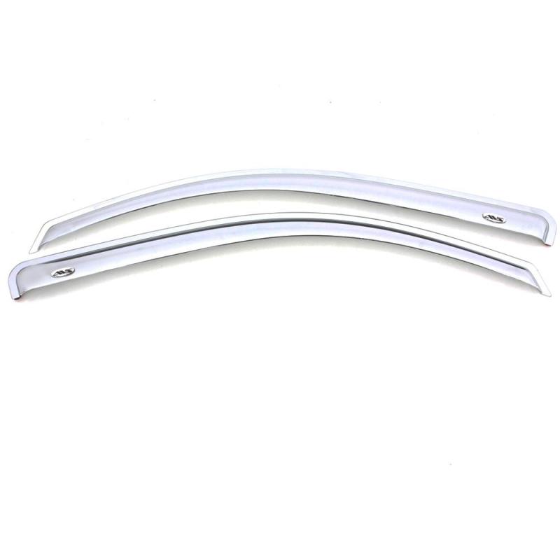 AVS 14-18 Chevy Silverado 1500 Standard Cab Outside Mount Front Window Ventvisor 2pc - Chrome AVS 14-18 Chevy Silverado 1500 Standard Cab Outside Mount Front Window Ventvisor 2pc - Chrome