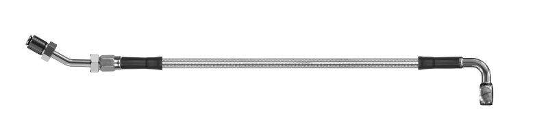 Goodridge 58in Universal Clutch Line w/SS Fittings & Clear Hose - 90Deg Banjo w/AN3 Fitting Goodridge 58in Universal Clutch Line w/SS Fittings & Clear Hose - 90Deg Banjo w/AN3 Fitting