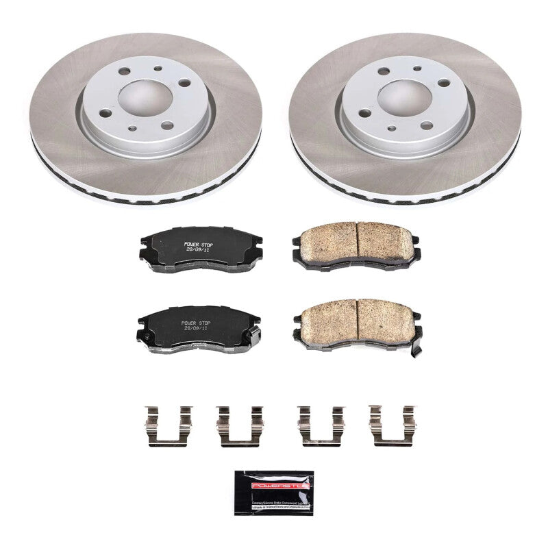 Power Stop 93-95 Eagle Summit Front Semi-Coated Rotor Kit Power Stop 93-95 Eagle Summit Front Semi-Coated Rotor Kit