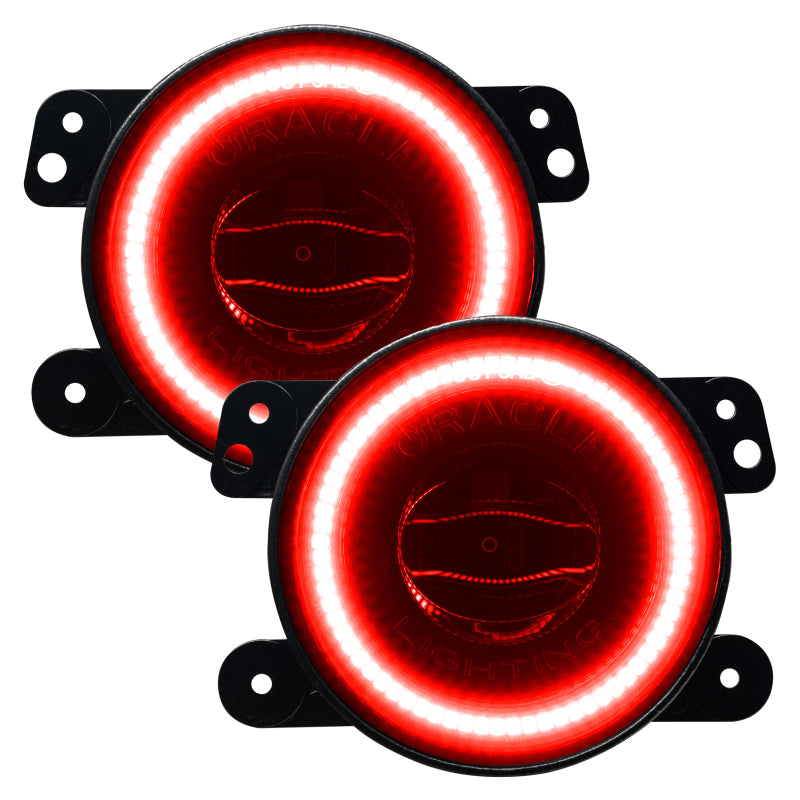 Oracle Jeep Wrangler JK/JL/JT High Performance W LED Fog Lights - Red Oracle Jeep Wrangler JK/JL/JT High Performance W LED Fog Lights - Red