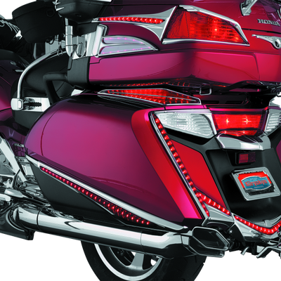 Kuryakyn L.E.D. Rear Fender Tip 12-17 GL1800 Chrome Red Lens