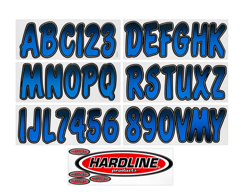 Hardline Boat Lettering Registration Kit 3 in. - 200 Blue/Black Hardline Boat Lettering Registration Kit 3 in. - 200 Blue/Black