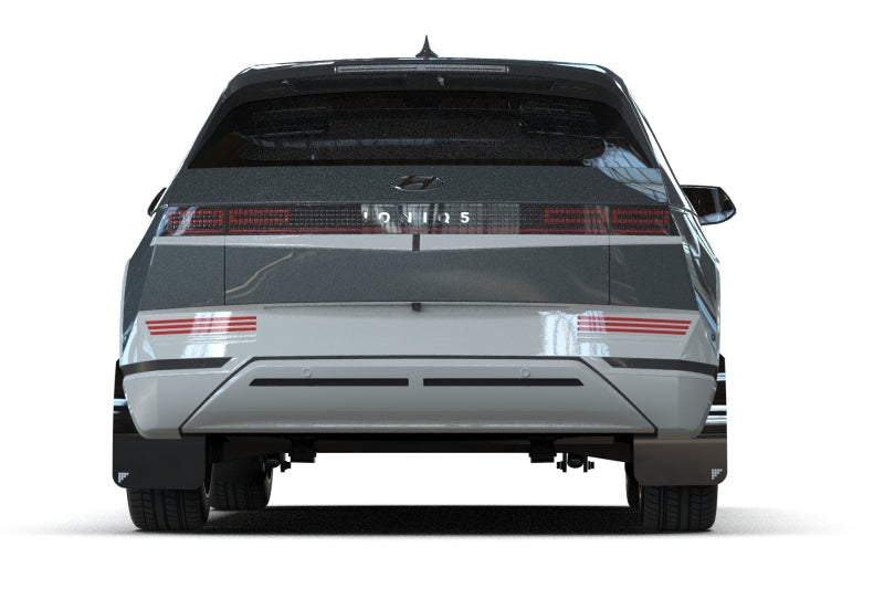 Rally Armor 22-24 Hyundai Ioniq 5 Black UR Mud Flap Silver Battery Logo Rally Armor 22-24 Hyundai Ioniq 5 Black UR Mud Flap Silver Battery Logo