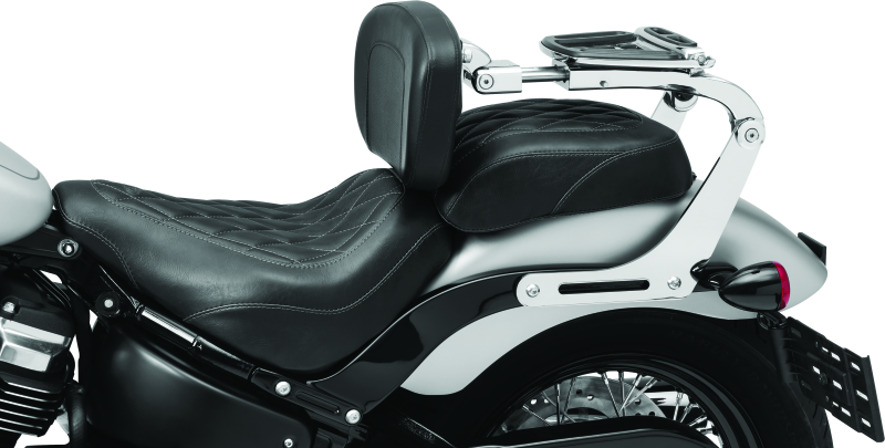 Kuryakyn Fixed Mounts Multi-Purpose Driver & Passenger Backrest 18-Up Softail Black Kuryakyn Fixed Mounts Multi-Purpose Driver & Passenger Backrest 18-Up Softail Black