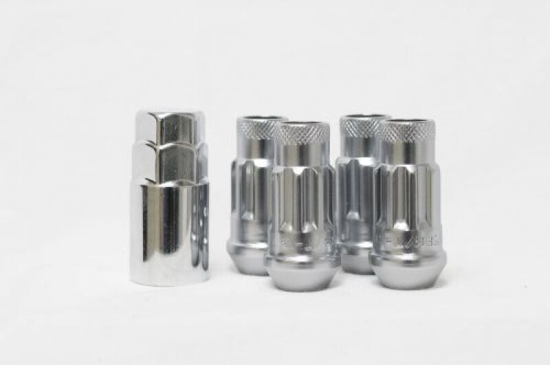 Wheel Mate 14x1.50 Monster Lug Satin Silver Locking Lug Nut  - Set of 4 Wheel Mate 14x1.50 Monster Lug Satin Silver Locking Lug Nut  - Set of 4
