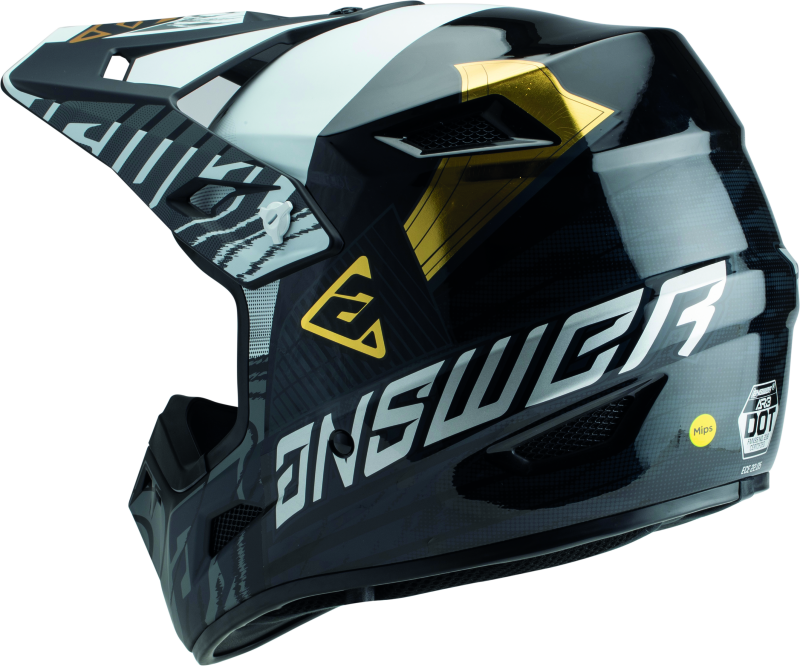 Answer AR3 Ronin Helmet Black/White/Gold - Small Answer AR3 Ronin Helmet Black/White/Gold - Small