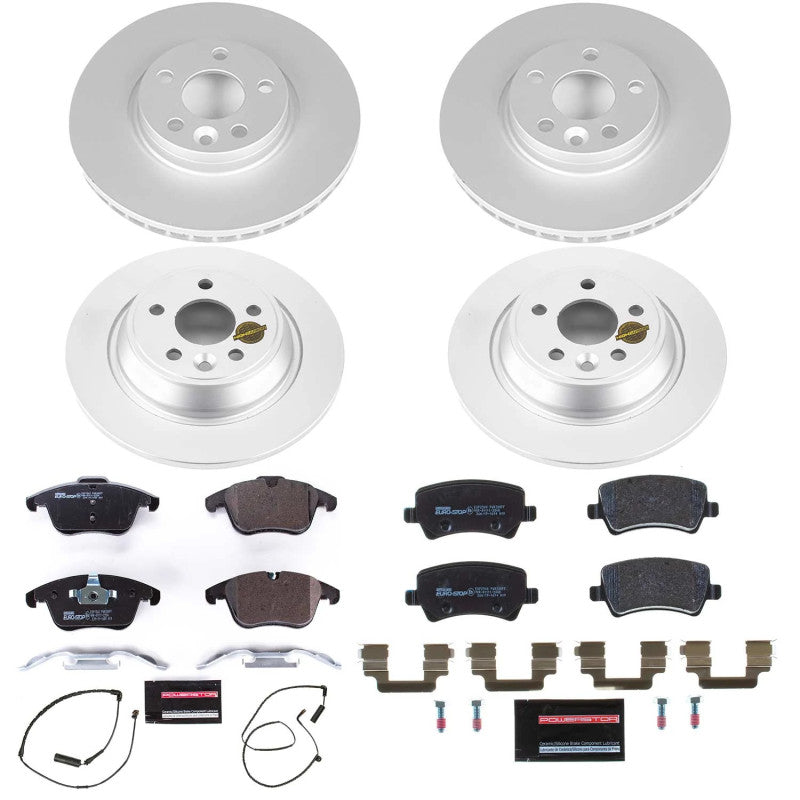 Power Stop 12-15 Land Rover Range Rover Evoque Front & Rear Eurostop Brake Kit Power Stop 12-15 Land Rover Range Rover Evoque Front & Rear Eurostop Brake Kit