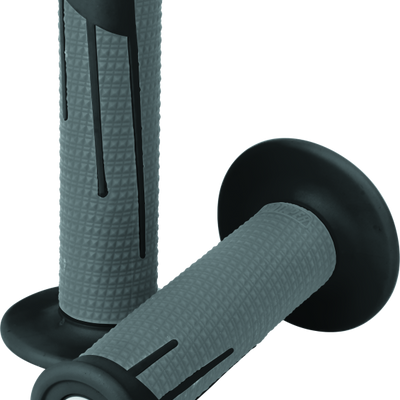 ProTaper Full Diamond Clamp-On Grips - Black/Dark Gray