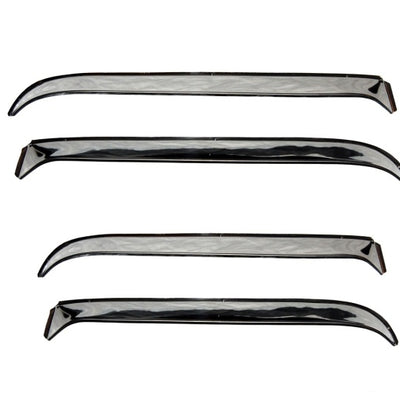 AVS 07-18 Jeep Wrangler Ventshade Front & Rear Window Deflectors 4pc - Stainless