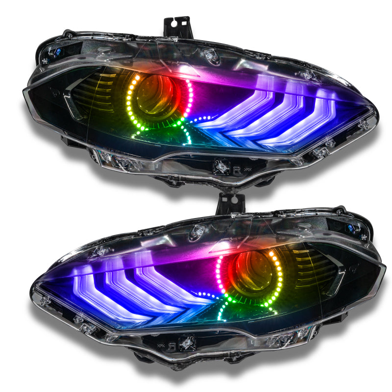 Oracle 18-21 Ford Mustang Dynamic DRL w/ Halo Kit & Sequential Turn Signal - ColorSHIFT Oracle 18-21 Ford Mustang Dynamic DRL w/ Halo Kit & Sequential Turn Signal - ColorSHIFT