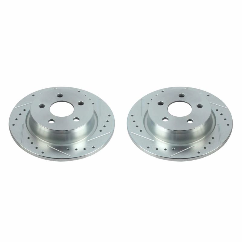 Power Stop 18-20 Ford Transit Connect Rear Evolution Drilled & Slotted Rotors - Pair Power Stop 18-20 Ford Transit Connect Rear Evolution Drilled & Slotted Rotors - Pair