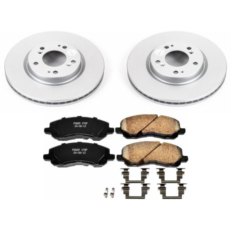 Power Stop 06-12 Mitsubishi Eclipse Front Z17 Evolution Geomet Coated Brake Kit Power Stop 06-12 Mitsubishi Eclipse Front Z17 Evolution Geomet Coated Brake Kit