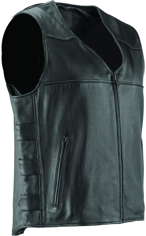 River Road Plains Leather Vest Black - Small River Road Plains Leather Vest Black - Small