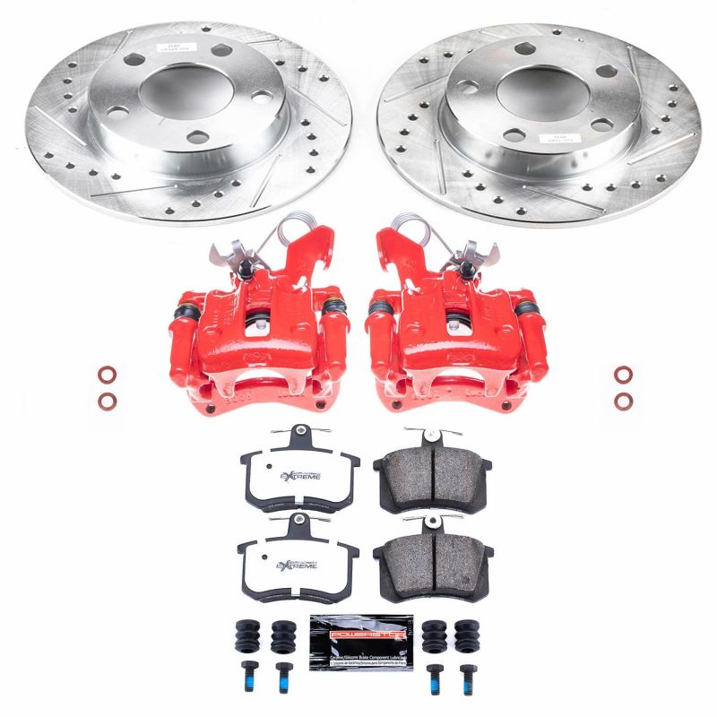 Power Stop 01-96 Audi A4 Quattro Rear Z26 Street Warrior Brake Kit w/Calipers Power Stop 01-96 Audi A4 Quattro Rear Z26 Street Warrior Brake Kit w/Calipers