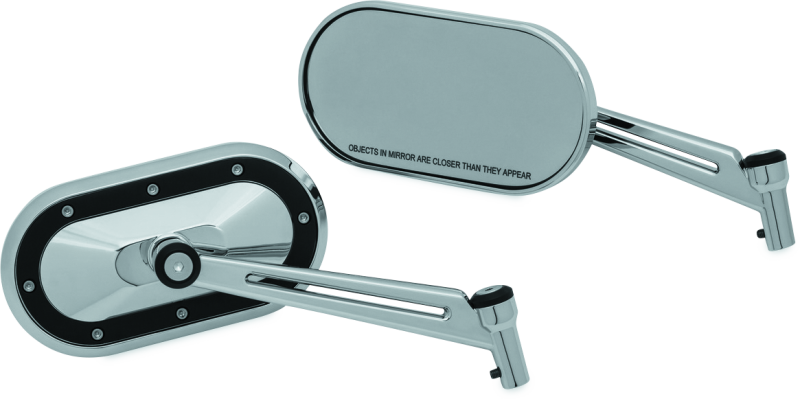 Kuryakyn Heavy Industry Mirrors Chrome/Black Kuryakyn Heavy Industry Mirrors Chrome/Black