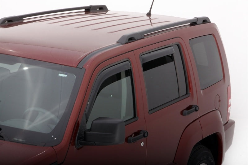 AVS 08-14 Jeep Liberty Ventvisor In-Channel Front & Rear Window Deflectors 4pc - Smoke AVS 08-14 Jeep Liberty Ventvisor In-Channel Front & Rear Window Deflectors 4pc - Smoke
