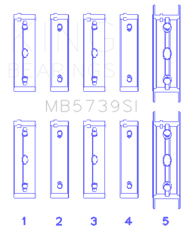 King Engine Bearings Subaru Ej20/Ej22/Ej25 Housing Bore + .002 (Size +0.50mm) Main Bearing Set King Engine Bearings Subaru Ej20/Ej22/Ej25 Housing Bore + .002 (Size +0.50mm) Main Bearing Set