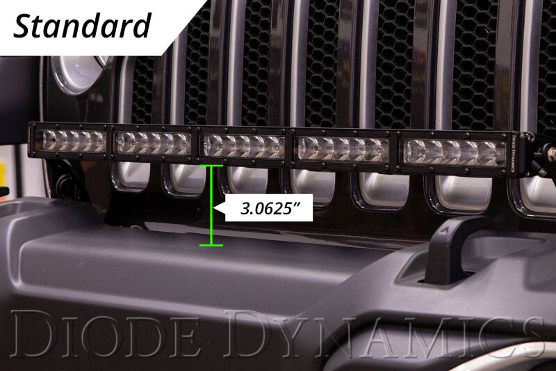 Diode Dynamics 18-21 Jeep JL Wrangler/Gladiator SS30 Bumper Bracket Kit - Amber Combo (Single) Diode Dynamics 18-21 Jeep JL Wrangler/Gladiator SS30 Bumper Bracket Kit - Amber Combo (Single)