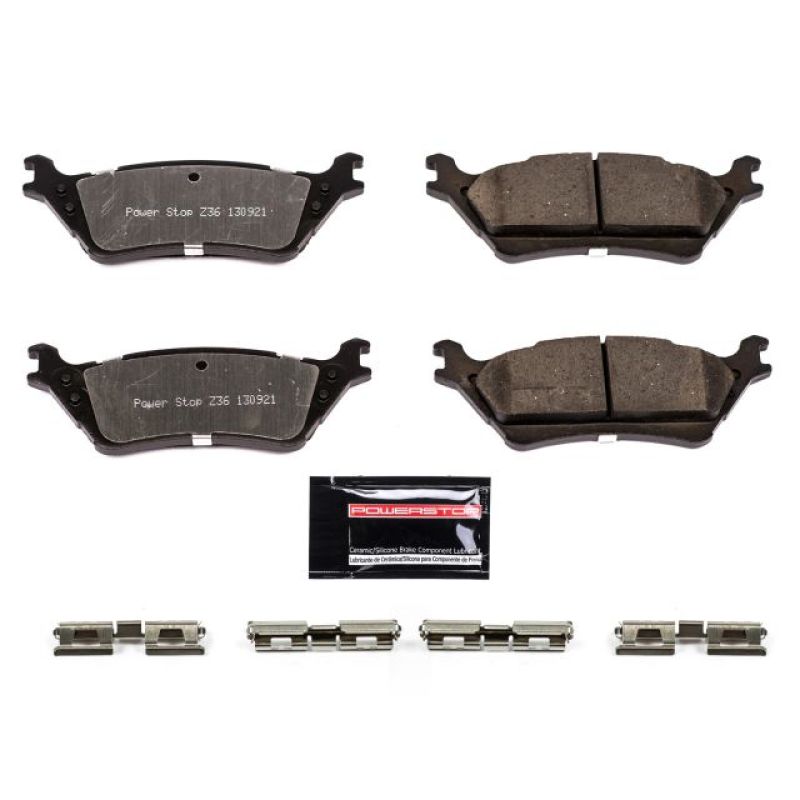Power Stop 12-19 Ford F-150 Rear Z36 Truck & Tow Brake Pads w/Hardware Power Stop 12-19 Ford F-150 Rear Z36 Truck & Tow Brake Pads w/Hardware