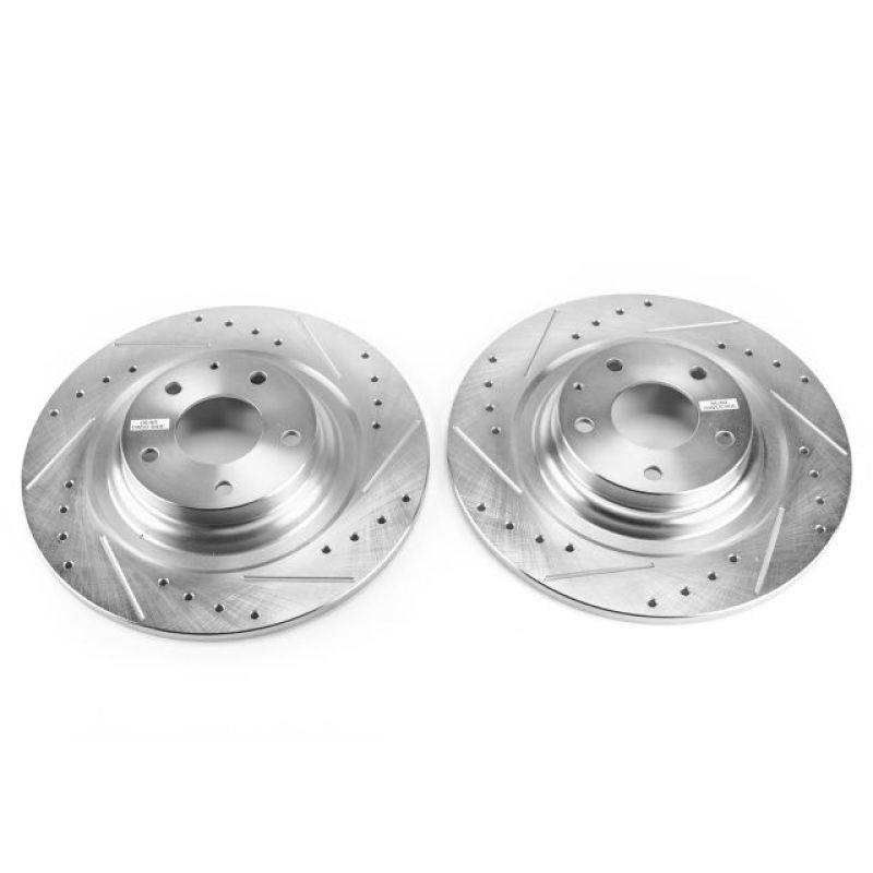 Power Stop 16-18 Mazda CX-9 Rear Evolution Drilled & Slotted Rotors - Pair Power Stop 16-18 Mazda CX-9 Rear Evolution Drilled & Slotted Rotors - Pair