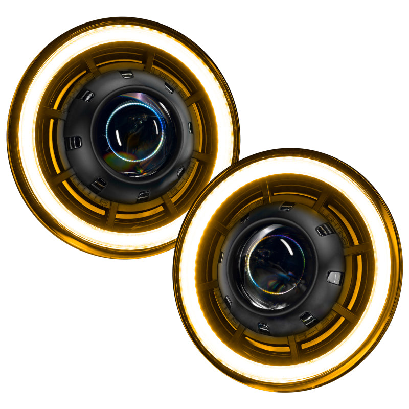 ORACLE Lighting 0718 Jeep Wrangler JK Oculus 7in Switchback Bi-LED Projector Headlights ORACLE Lighting 0718 Jeep Wrangler JK Oculus 7in Switchback Bi-LED Projector Headlights