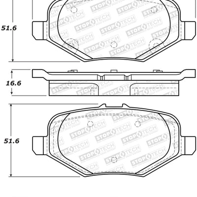 StopTech Sport Brake Pads w/Shims and Hardware - Front