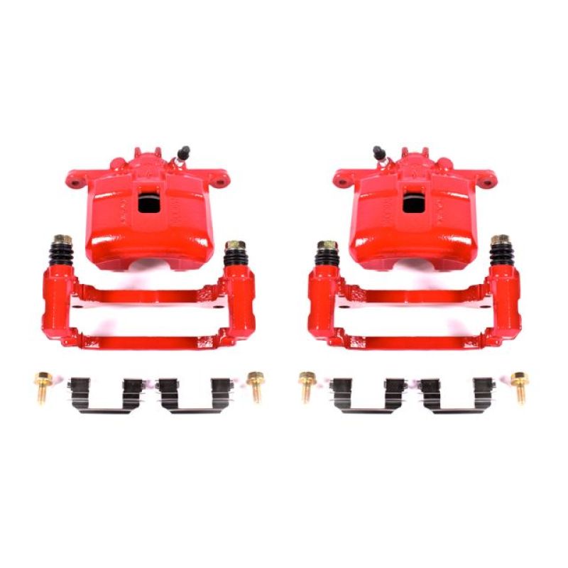 Power Stop 02-06 Acura RSX Front Red Calipers w/Brackets - Pair Power Stop 02-06 Acura RSX Front Red Calipers w/Brackets - Pair