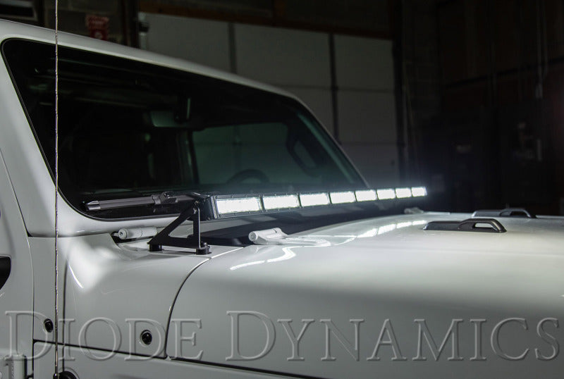 Diode Dynamics 18-21 Jeep JL Wrangler/Gladiator SS50 Hood LED Light Bar Kit - White Combo Diode Dynamics 18-21 Jeep JL Wrangler/Gladiator SS50 Hood LED Light Bar Kit - White Combo