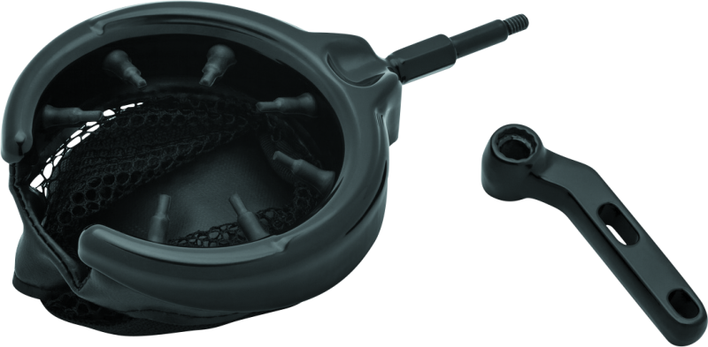 Kuryakyn Drink Holder Mesh Basket with Perch Mount Universal Gloss Black Kuryakyn Drink Holder Mesh Basket with Perch Mount Universal Gloss Black