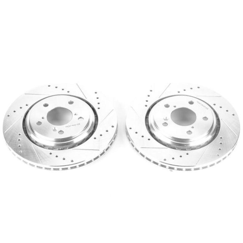 Power Stop 17-19 Acura MDX Front Evolution Drilled & Slotted Rotors - Pair Power Stop 17-19 Acura MDX Front Evolution Drilled & Slotted Rotors - Pair